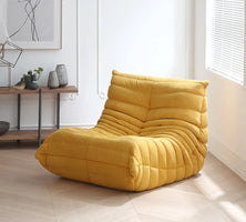 Nordic Internet Celebrity Caterpillar Lazy Small Sofa, Flannel Living Room Balcony Curved Floor Single Chair