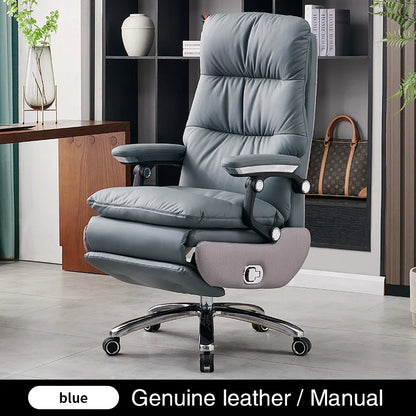 Modern Home Office Executive Chair with Linkage Armrests Relaxation Function Comfortable Workstation Chair