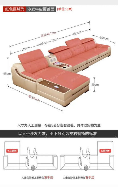custom. [Official Genuine] Fulansige Leather Sofa Light Luxury Solid Wood Simple Small Yellow Cowhide Corner Small Apartment Cha