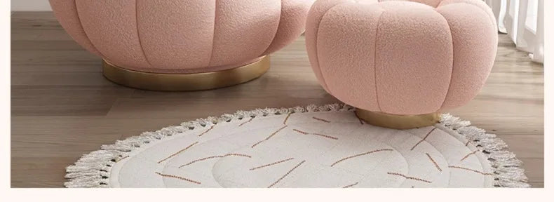 Pumpkin Lazy Sofa Sleeping Lying Apartment Living Room Balcony Leisure Rotating Lamb Fleece