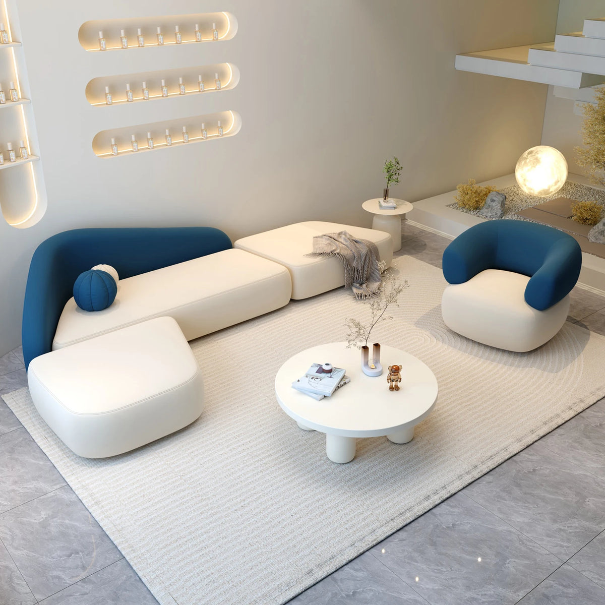 Relaxing Room Decor Living Room Sofas Sets Lounge Minimalist Sofas Recliner Puffs Lazy Couch Koltuk Takımı Trendy Furniture