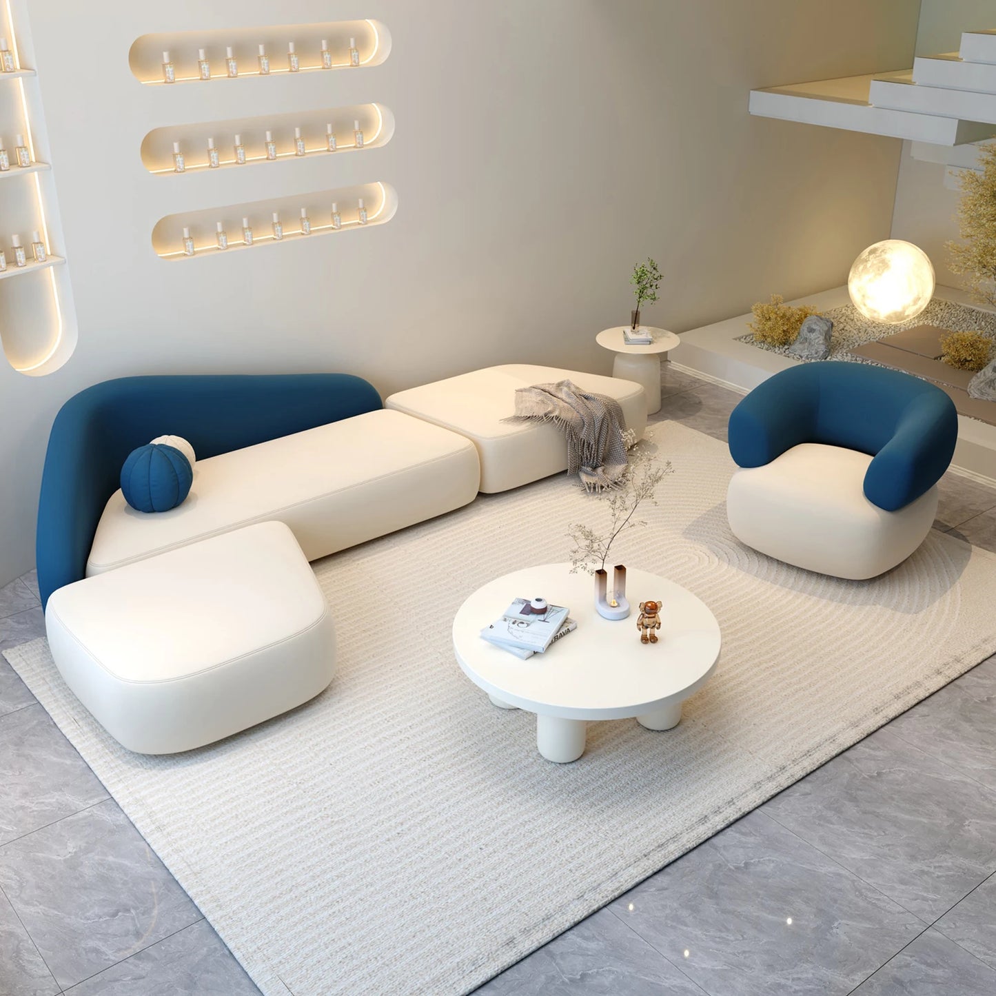 Relaxing Room Decor Living Room Sofas Sets Lounge Minimalist Sofas Recliner Puffs Lazy Couch Koltuk Takımı Trendy Furniture