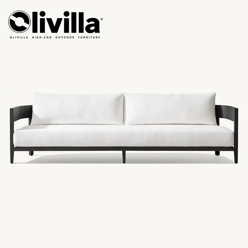 Modern Aluminum Alloy Lounge Sofa for Guesthouse Courtyard Villa Hotel Sunroom Open-air Furniture Set Garden Outdoor Sofa Couch