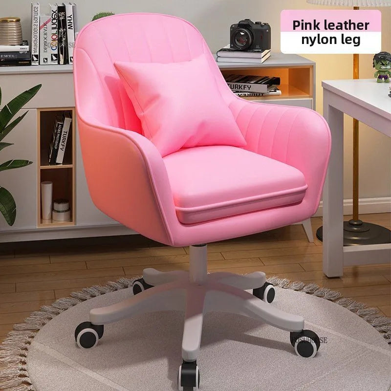 Nordic Style Office Chairs Leisure Home Computer Chairs Student Backrest Lift Chair Single Swivel Armchairs for Office Furniture
