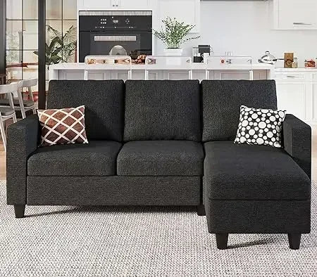 #For L-Shaped Modular Sectional Sofa, 3-Seater Comfy Cloud Couch with Ottoman/Chaise & 5 Pillows for Living Room Bedroom&