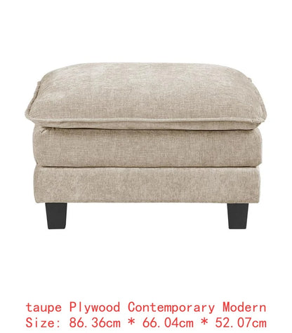 Modern 6-Piece Modular Sectional Sofa Set in Plush Chenille Upholstery for Comfortable Living Room Furniture - Durable Plywood