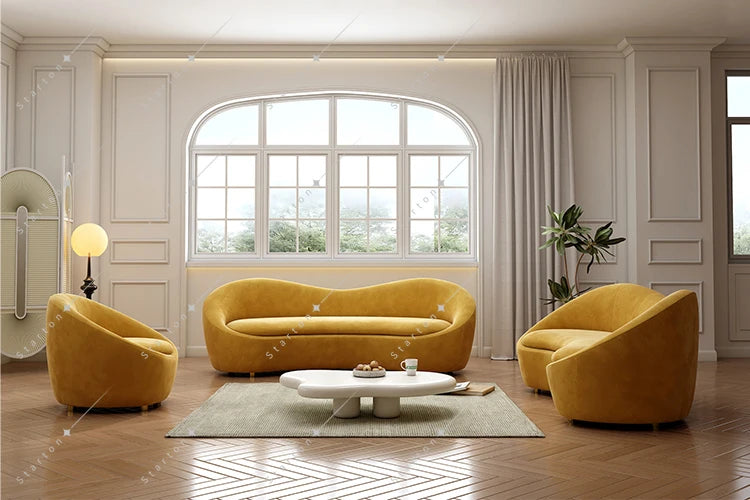 L Shape Fabric Recliner Sofa Set Modular Blue Velvet Sofa Italian Fabric Sofa for Home Luxury
