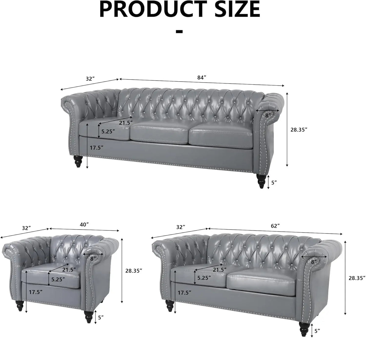 Sofa Chair for Living Room Modern PU Leather Upholstered Armchair Oversized Comfy Single Sofa Chair with Cushion Mid Century Tuf