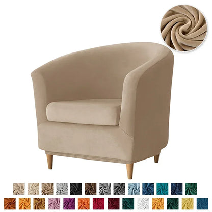 Elastic Velvet Bath Tub Armchair Covers Stretch Single Couch Cover Club Sofa Slipcover Home Hotel Bar Counter Accent Chair Cover
