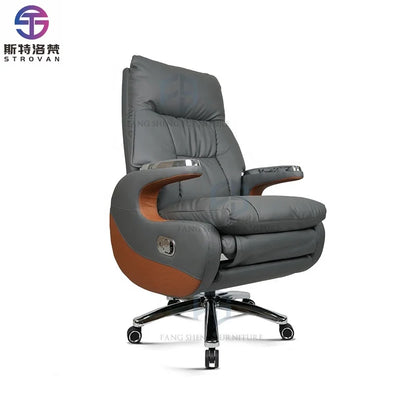 Chair Office Furniture Wholesale Luxury Modern Leather Ergonomic Boss Chair Office Chair  for Fat People