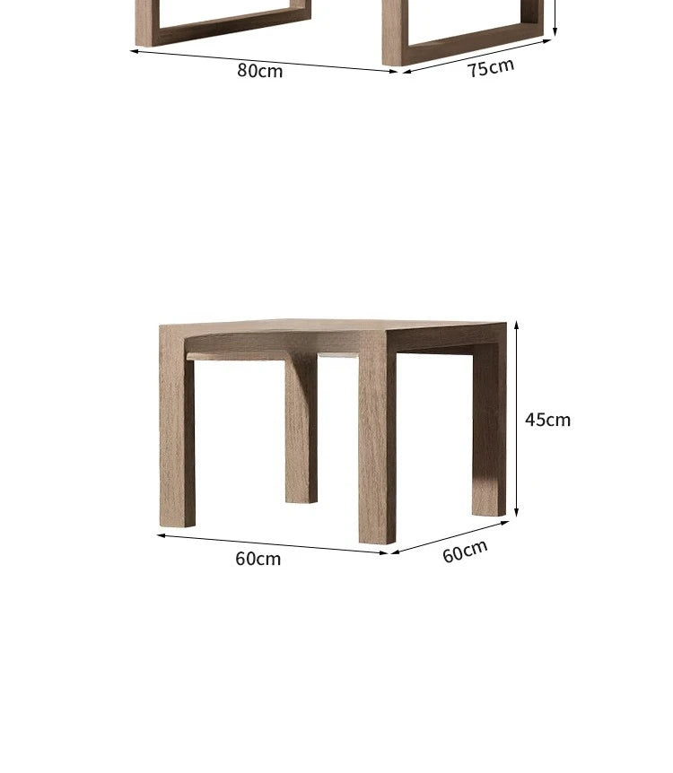 Garden sofa, teak furniture balcony, outdoor leisure chair, all solid wood sofa combination