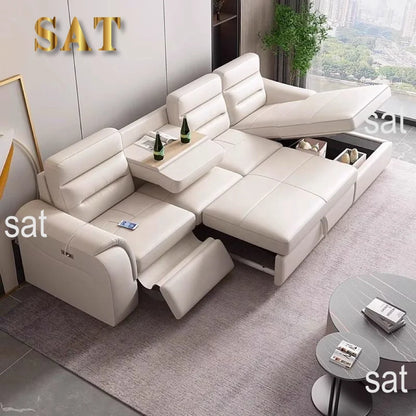 *-/2025  Italian Modern Luxury Leather Recliner Sofa Electric Reclining Sofa Living Room Furniture