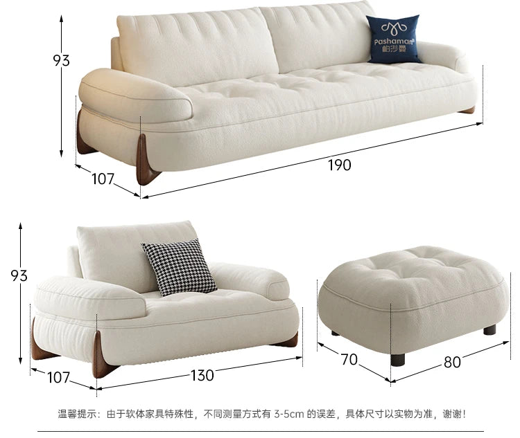 White Modern Style Sofa Minimalist Nordic Style Love Seat Sofa Lounge Living Room Divani Per Soggiorno Furniture For Home