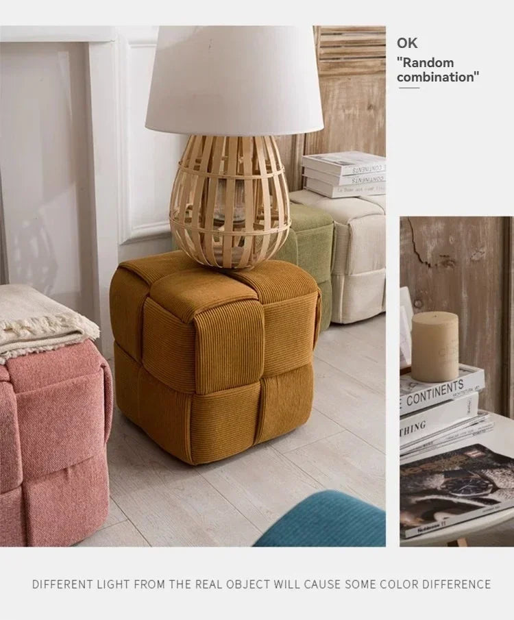 Household door shoes stool fashion small stool simple creative dice stool living room sofa stool pedal stool.
