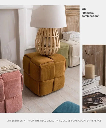 Household door shoes stool fashion small stool simple creative dice stool living room sofa stool pedal stool.