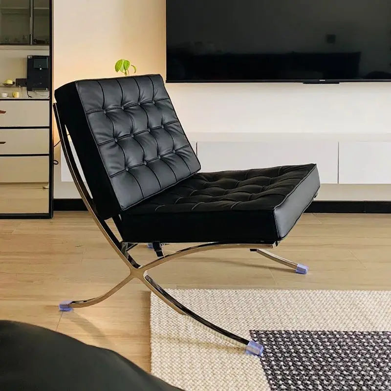 Barcelona Single Sofa Designer Lazy Sofa High-end Italian Living Room Sofa Chair Nordic Light Luxury Leisure Chair