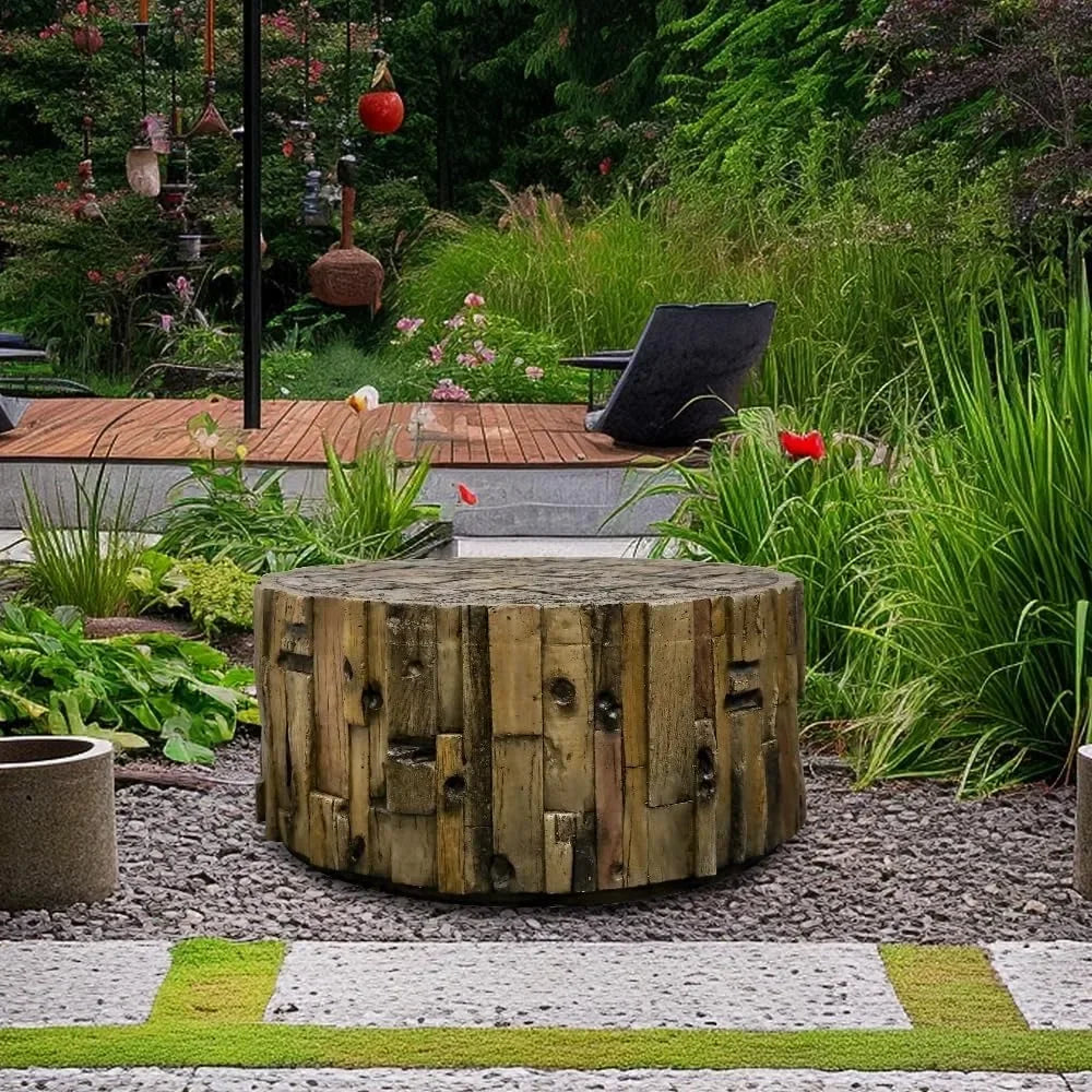 Light Luxury round Tea Table Solid Wood Living Room Small Apartment round Tea Table Creative Simple Nordic Coffee Table