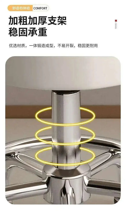 Aesthetic Hairdressing Chair Backrest Simple Rolling Rotating Barber Chair Portable Mocho Cadeira Barber Equipment MQ50BC