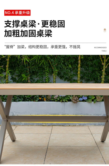 Outdoor table and chair courtyard villa leisure open-air balcony rattan chair Internet celebrity waterproof sunscreen garden