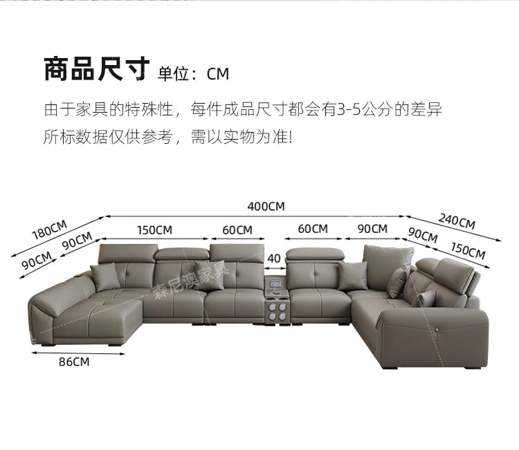 Modern Minimalist Sofa Leather Recliner Corner Living Room Sofa Relaxing Comfortable Muebles Para Habitacion Home Accessories