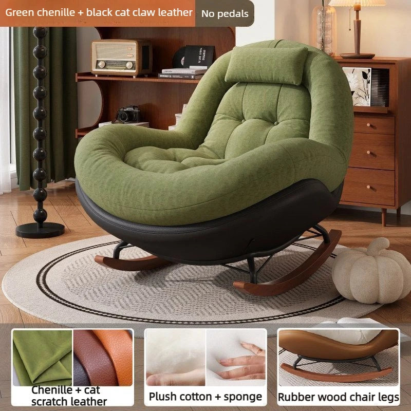 New Beanbag Chair Single Rocking Chair for Living Room Balcony Comfortable Upholstered Recliner