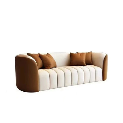 Canapé de luxe léger, petit appartement, salon, zone d'assise, réunion, invités, canapé à rangée droite