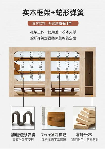 Simple living room, modern cream style, rental house, fabric sofa, straight row light luxury, bedroom sofa