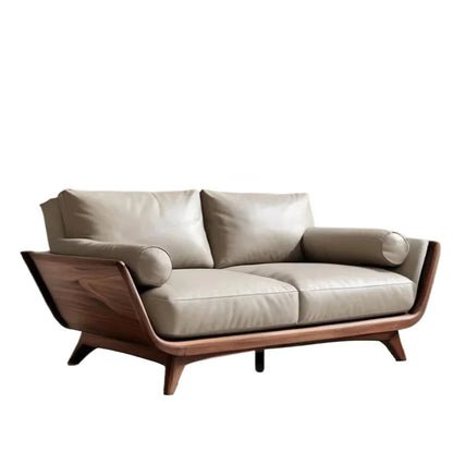 New Solid Wood Sofa Black Walnut Living Room Sofa