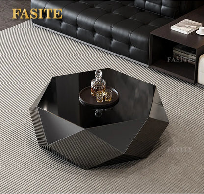 Fashion Italian minimalist gold diamond coffee table designer high-end small apartment modern