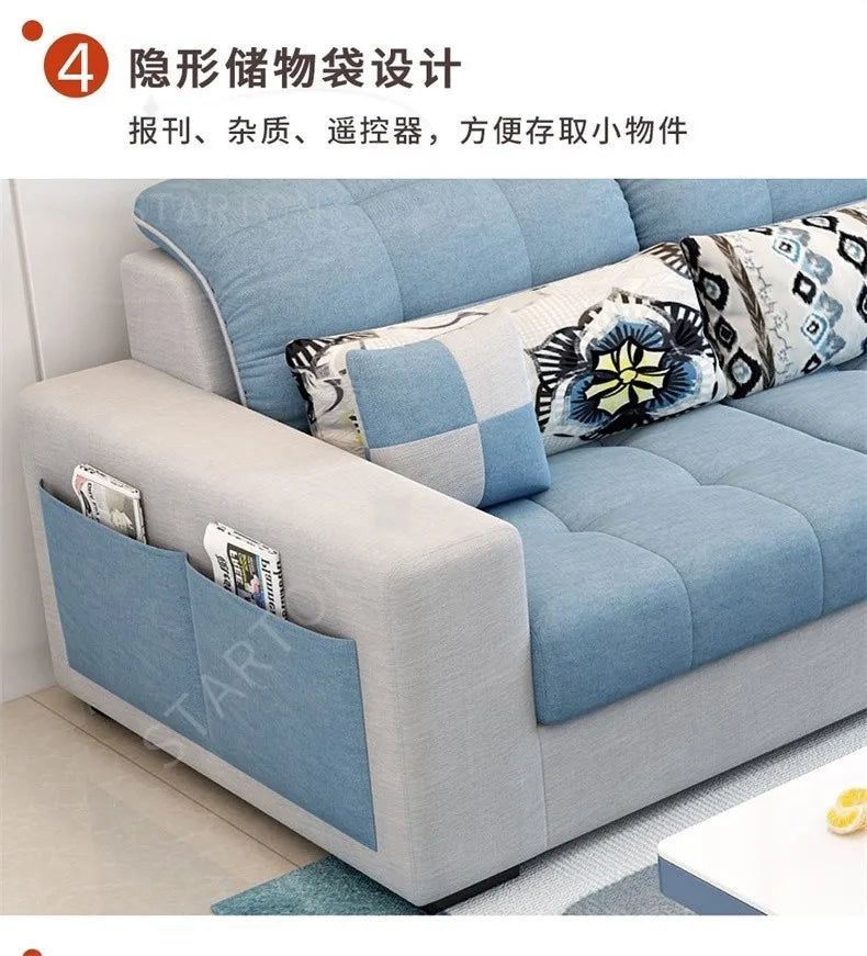 Minimalist Living Room Sofa, European Armchair Design, Wooden Modern Big Style, Nordic Italian Divano Soggiorno Home Furniture