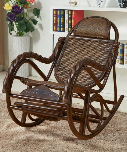 Rattan chair, rocking chair for the elderly, rocking chair for the lazy on the balcony, reclining chair, nap chair