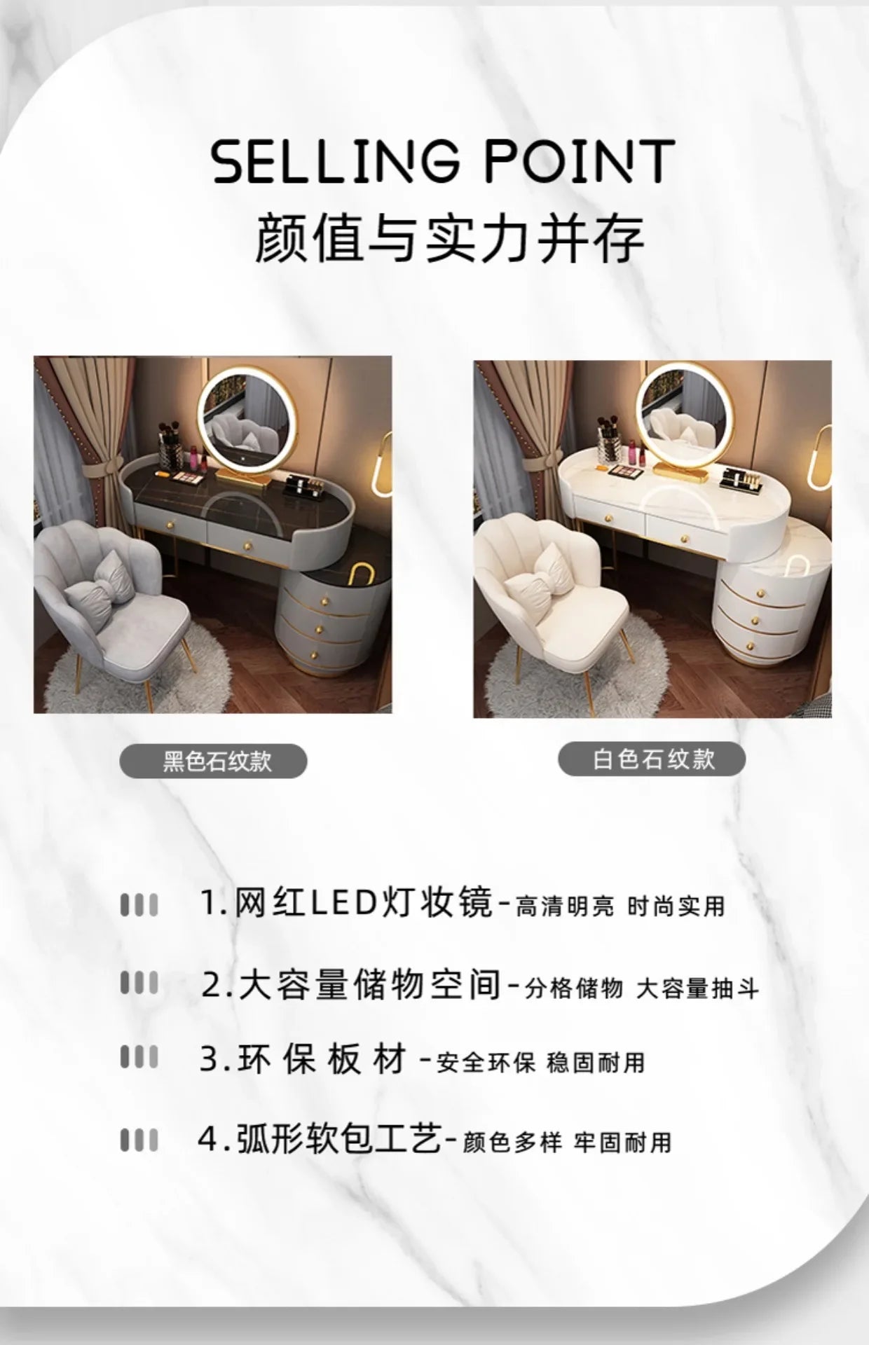 Dresser Stand Makeup Vanity Table Modern White Bedroom Desk Makeup Table Beautys Storage Coiffeuse De Chambre Home Furniture