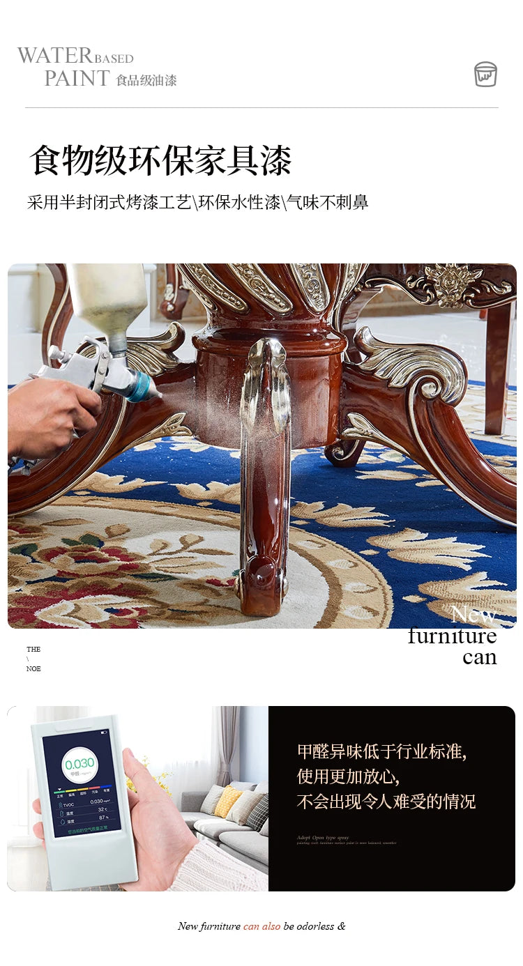 European dining table and chair combination villa household high-end small apartment dining tableT