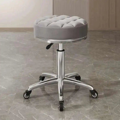Barber Nail Salon Chair Swivel Wheels Rotating Salon Hair Stylist Barbershop Equipment Furniture Professional Rolling Silla