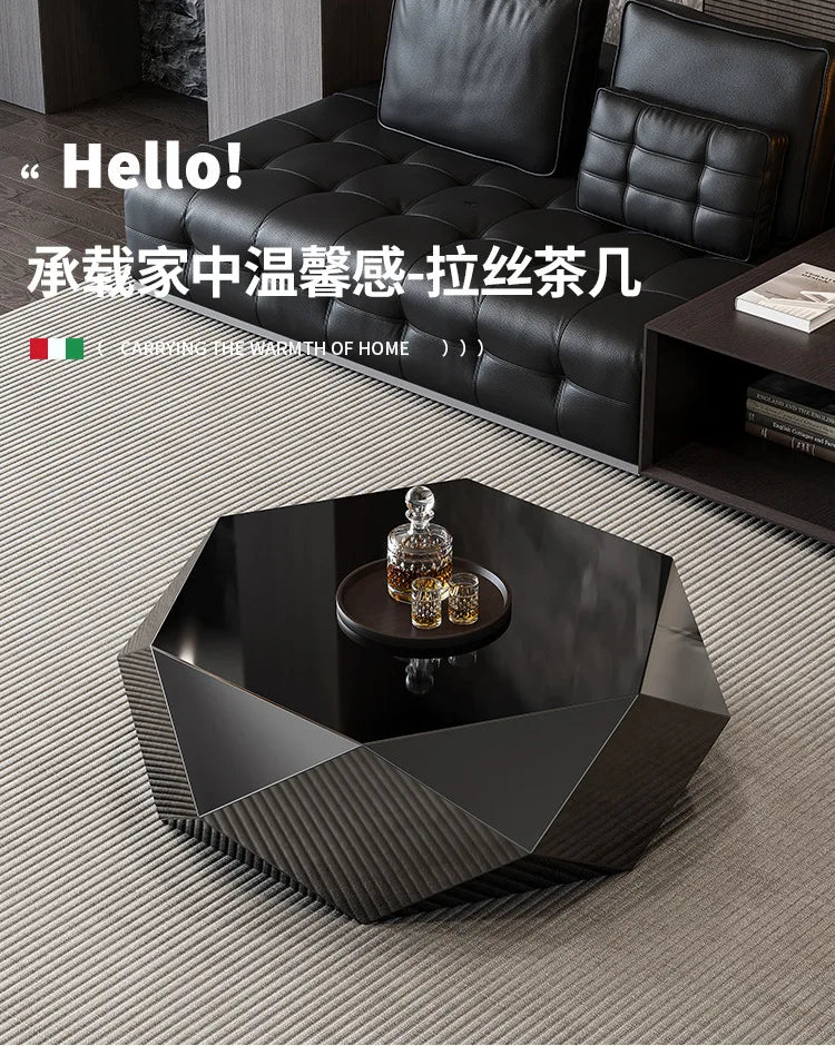 ls 51 Italian minimalist gold diamond coffee table designer style high sense modern simple special-shaped light luxury