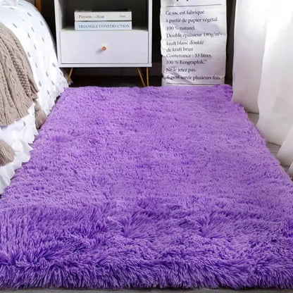 VIKAMA Tie-Dye Plush Carpet Living Room Decoration Soft Fluffy Home Mat Children's Room Baby Crawling Non-Slip Blanket