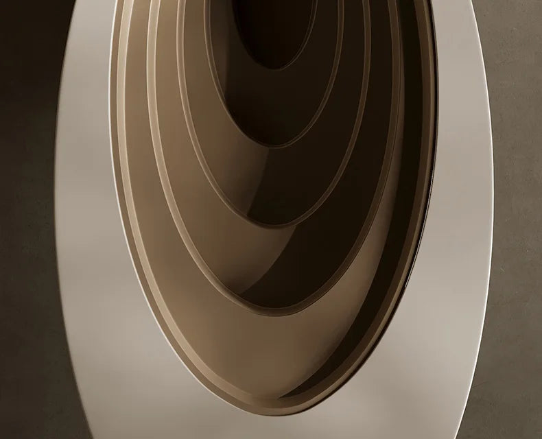 z. * Abyss table basse salon ménage petit appartement lumière luxe moderne ovale table basse en verre