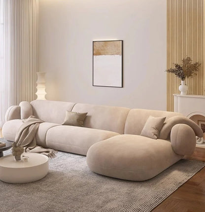 New Style Sofa Modern Simple Nordic Fabric Corner Small Apartment Living Room French Sofa