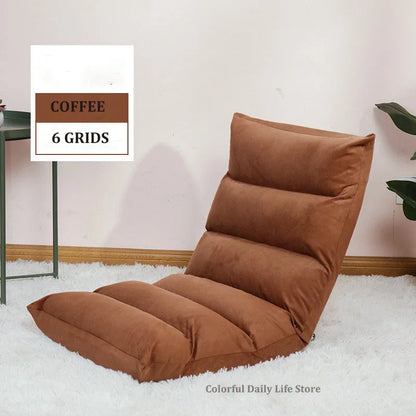 Hot Sale Adjustable Lazy Lounger Sofa Tatami Foldable Lounge Chair Floor Balcony Bay Window Leisure Long Sofa Bed Back Chair