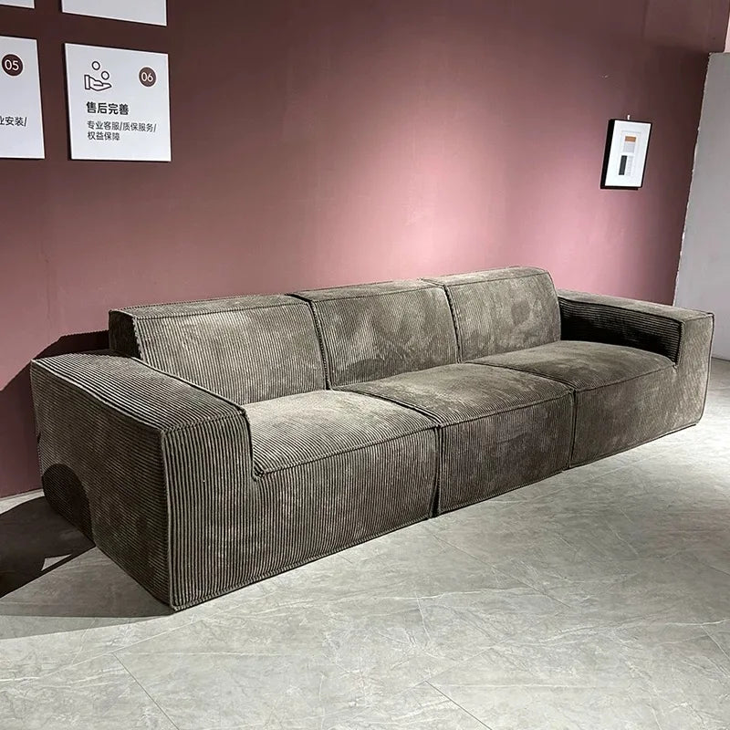 Modern Luxury Living Room Sofa Sectional Set Furniture l Shape 2 3 Seater Corduroy Compression Vacuum Packed Relaxing Designs