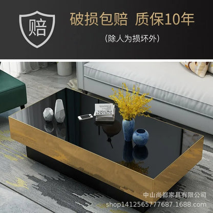 Large and small apartment light luxury marble living room square Italian minimalist coffee table   FT
