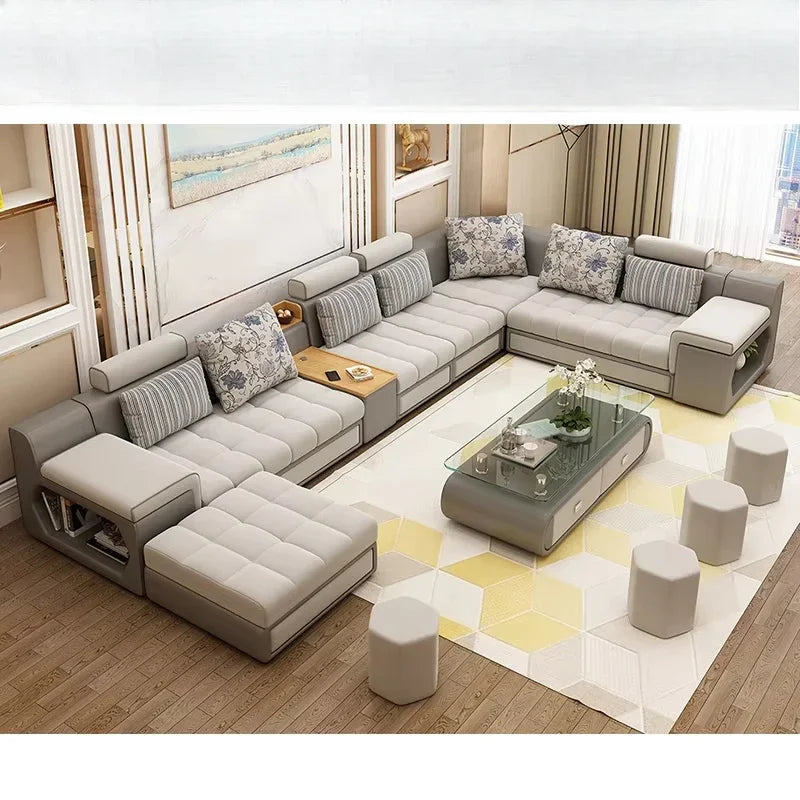 -Modern Design Living Room Sofa Leisure Corner Sofa Set