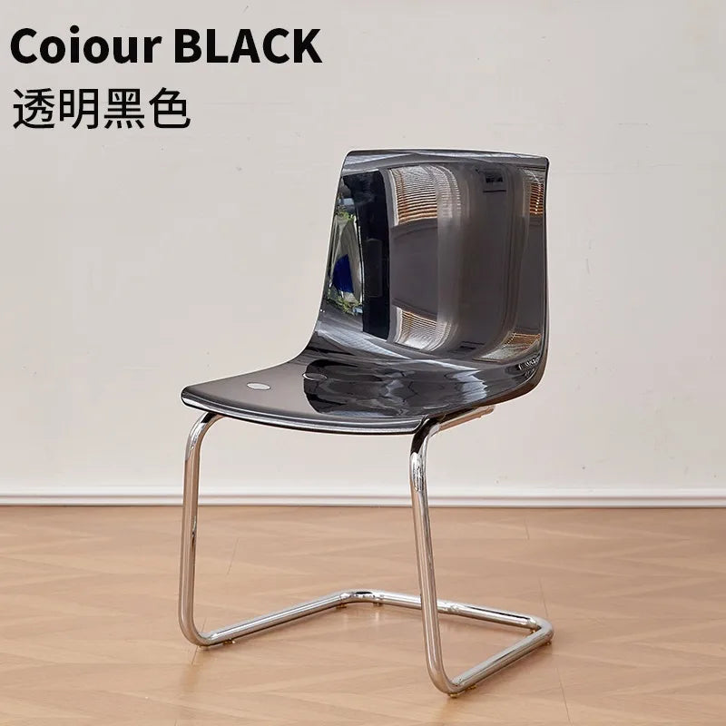 Transparent Acrylic Toyas Chair, Home Backrest Dining Chair, Nordic Minimalist Designer Desk, Coffee Shop Dining Table Chairs
