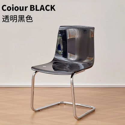 Transparent Acrylic Toyas Chair, Home Backrest Dining Chair, Nordic Minimalist Designer Desk, Coffee Shop Dining Table Chairs