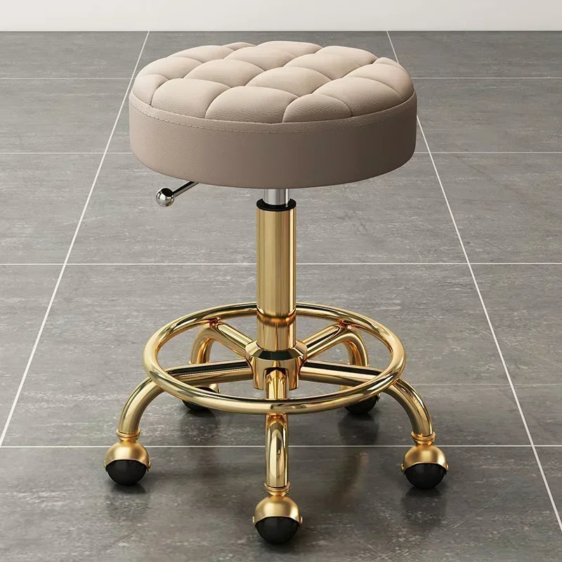 Rolling Hydraulic Chair Beauty Salon Stool Hairdressing Wheeled Beauty Tattoo Chairs Swivel Sedia Commercial Furniture