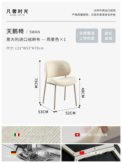 Clear Lounge Dining Chairs Comfortable Bedroom Vanity Dining Chairs Replica Mobile Sillas Para Comedor Postmodern Furniture