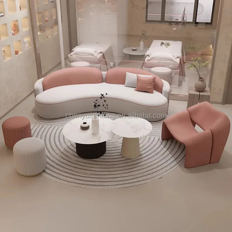 For Luxury Fabric Sofa Living Room Couch Furniture Curved Dresser Home Sofa Set1+2+3 for Italian Style Dubai