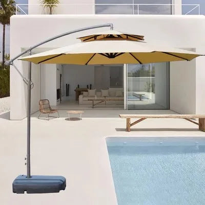 Waterproof Garden Cantilever Hanging Patio Umbrella & Bases Banana Cantilever Umbrella for Outdoor Garden