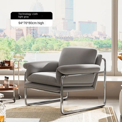 Bauhaus Antique Style Stainless Steel Designer Sofa Chair Living Room Home Balcony Leisure Recliner Negotiation Chair