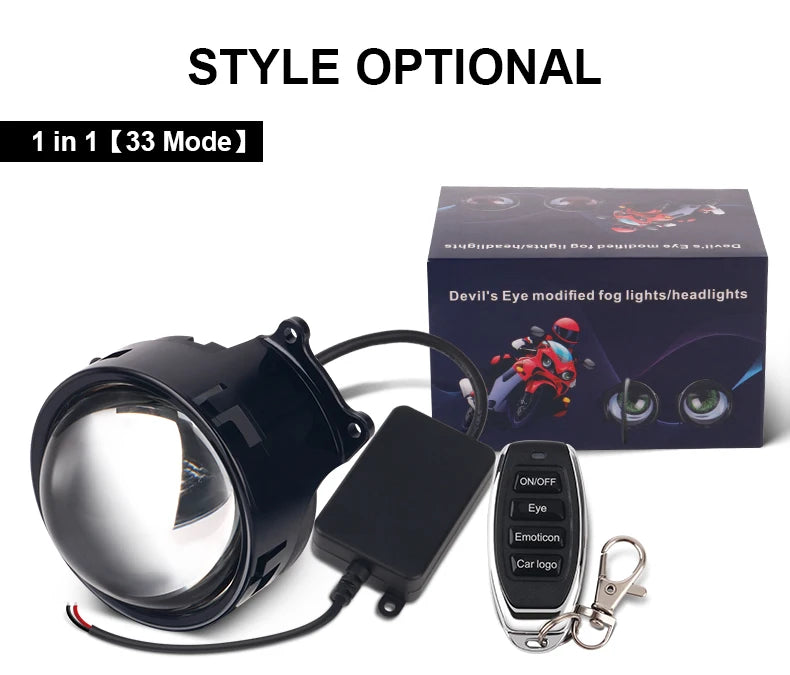 Cool Decoration Dynamic LED Car Headlights Devil Eye LED Car Light Headlight Assembly Modified Eagle Eye Light Cars Accessories